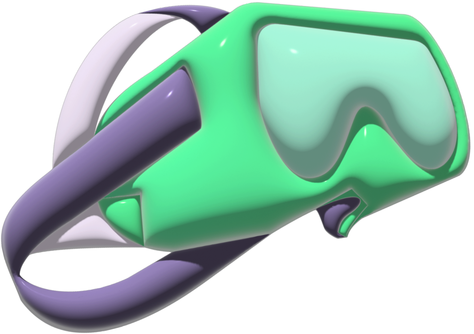 A 3D render of VR goggles